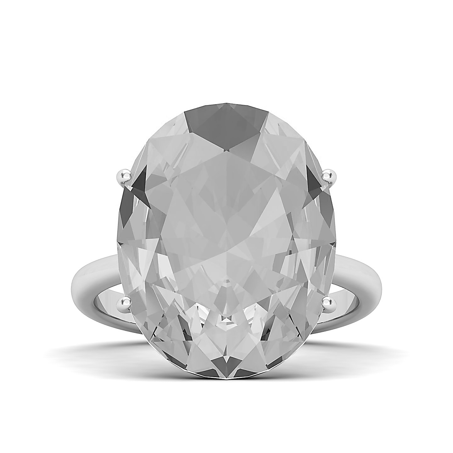 Timeless Tranquility White sapphire solitaire ring