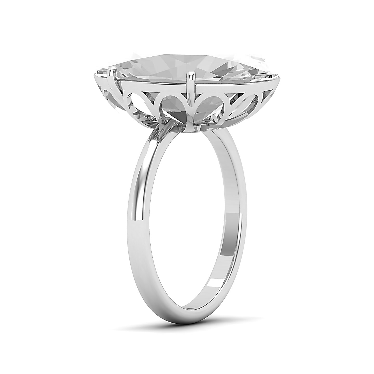 Timeless Tranquility White sapphire solitaire ring