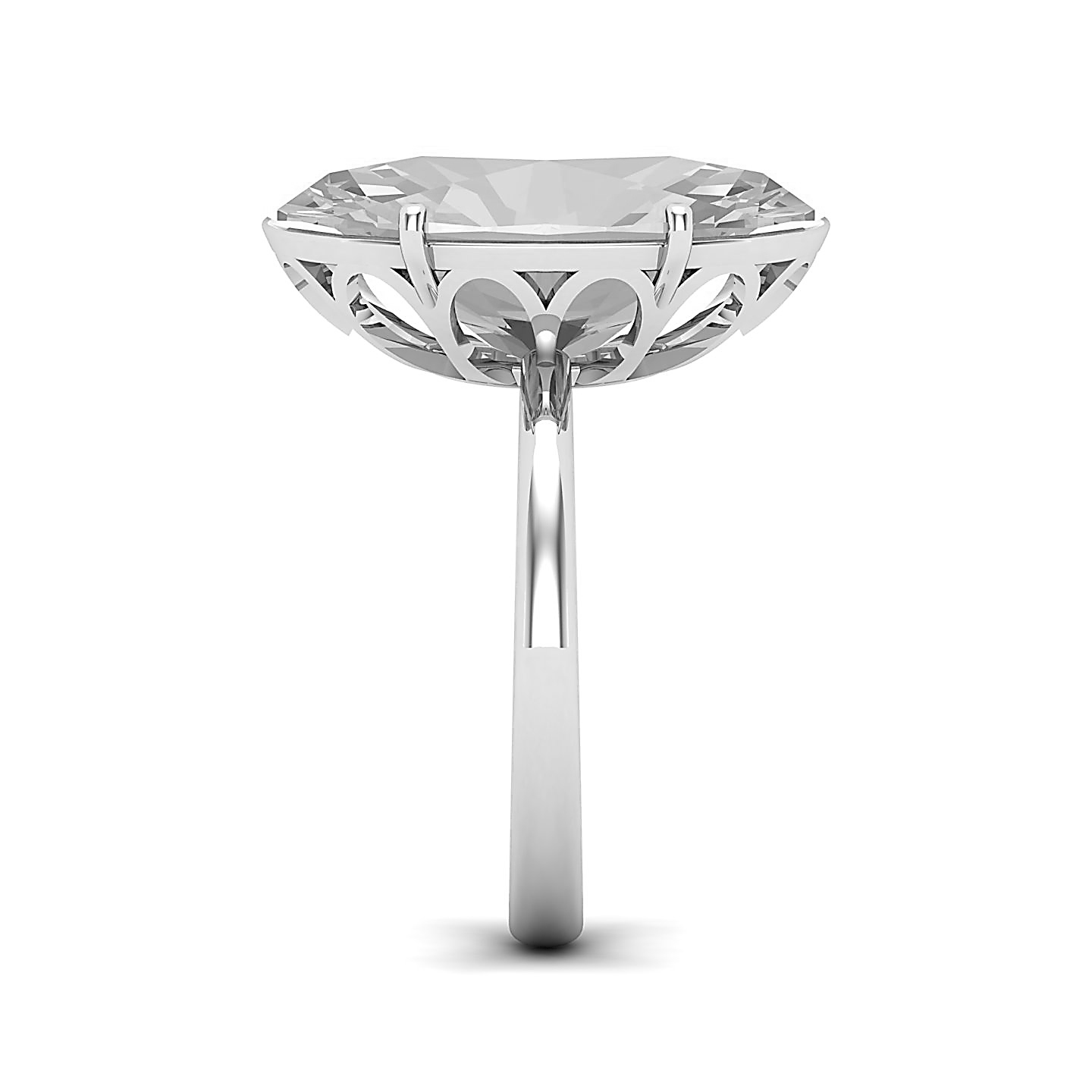 Timeless Tranquility White sapphire solitaire ring