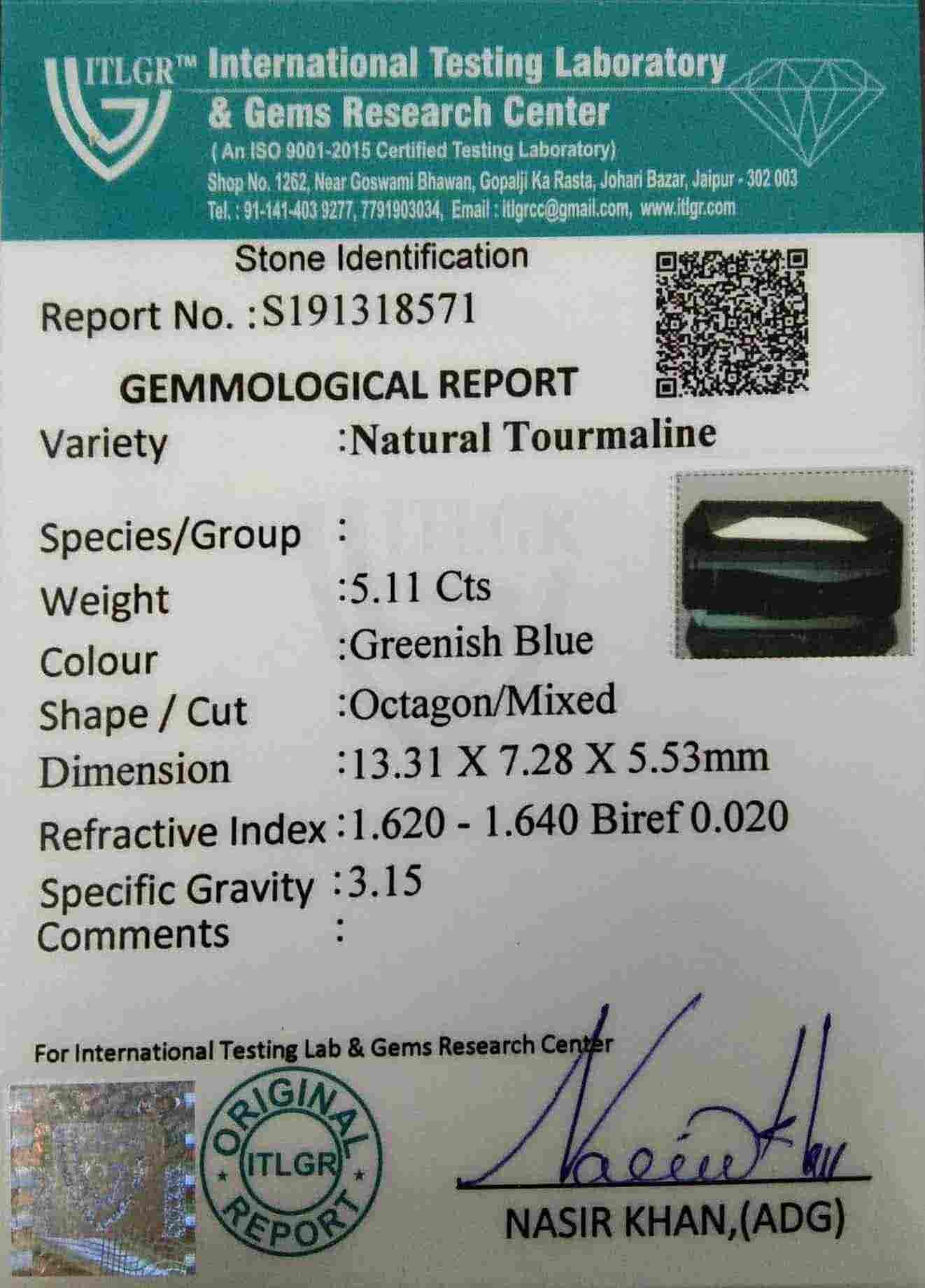 Tourmaline - 5.11 Carat