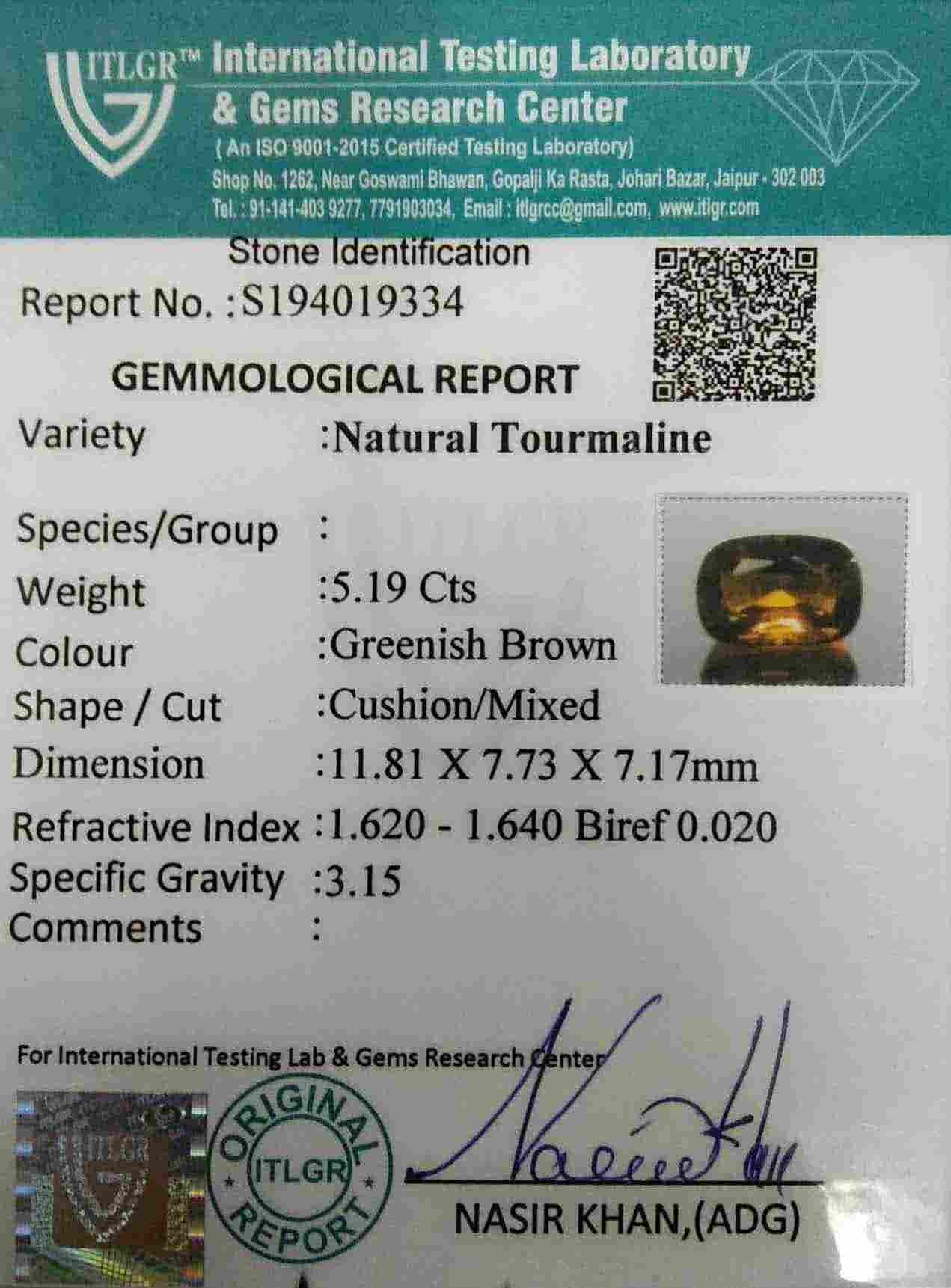 Tourmaline - 5.19 Carat
