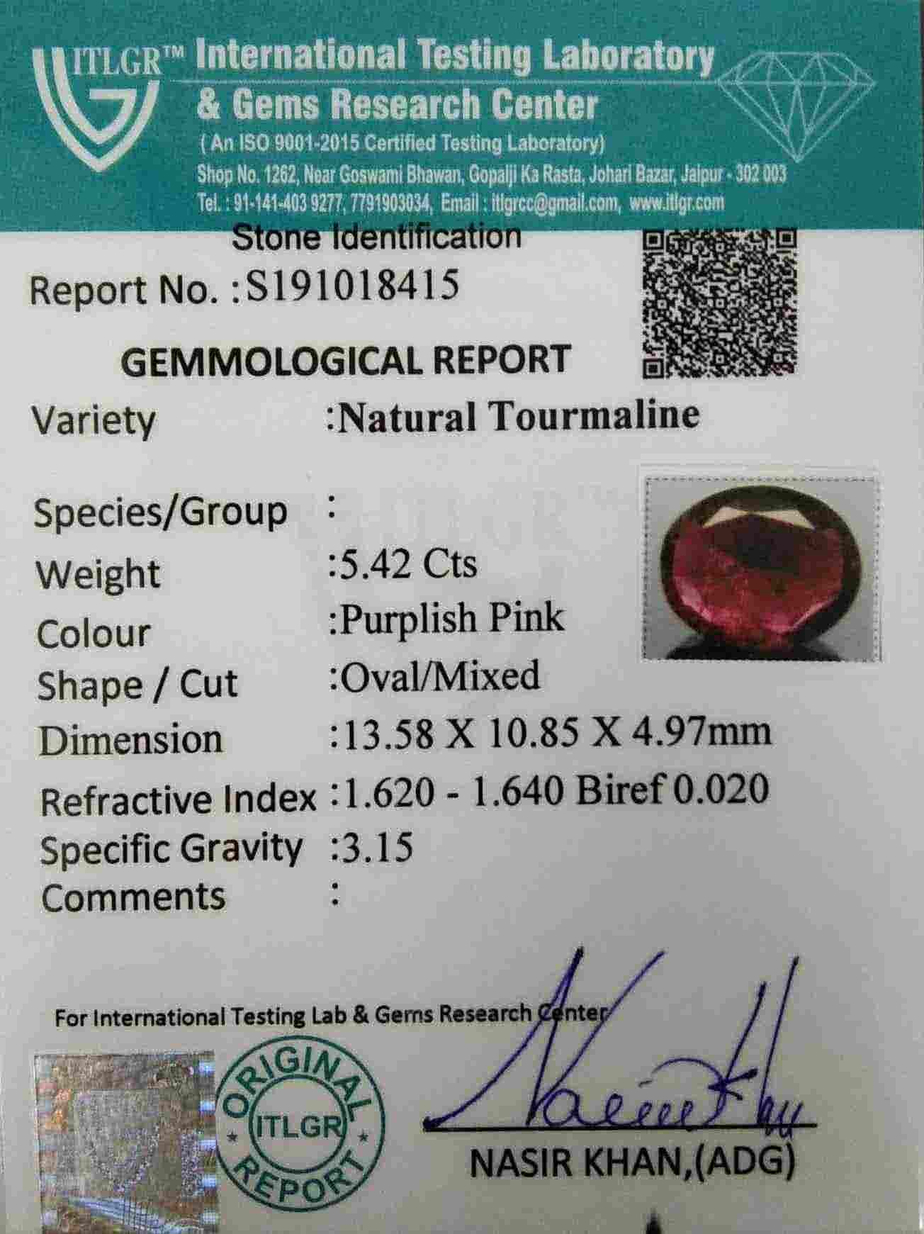Tourmaline - 5.42 Carat