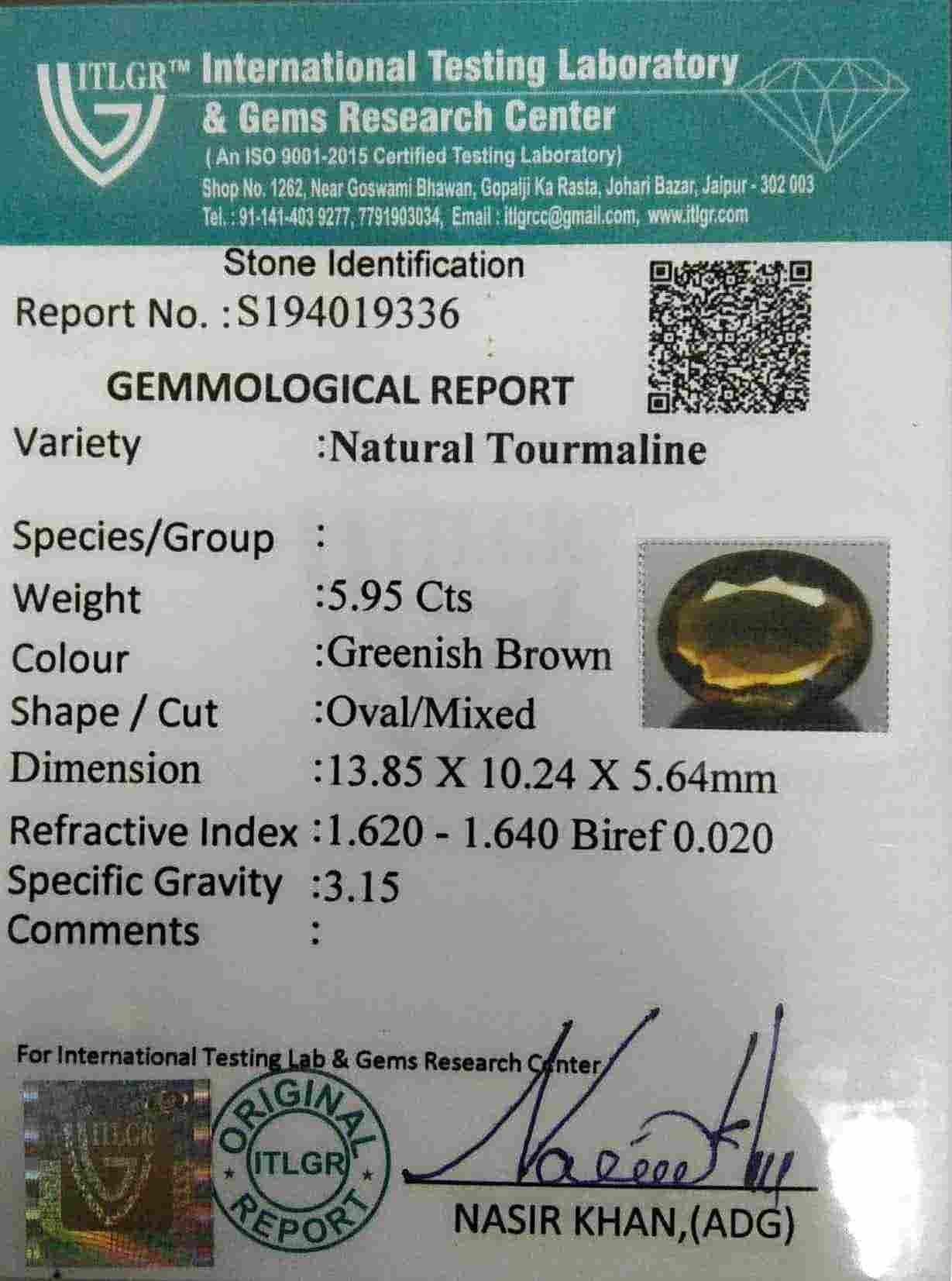 Tourmaline - 5.95 Carat