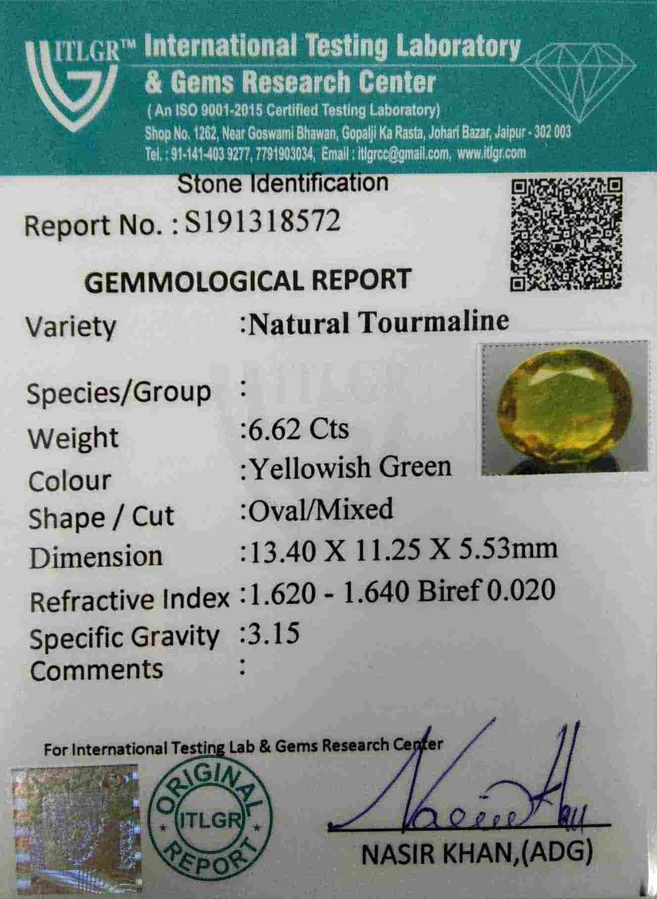 Tourmaline - 6.62 Carat