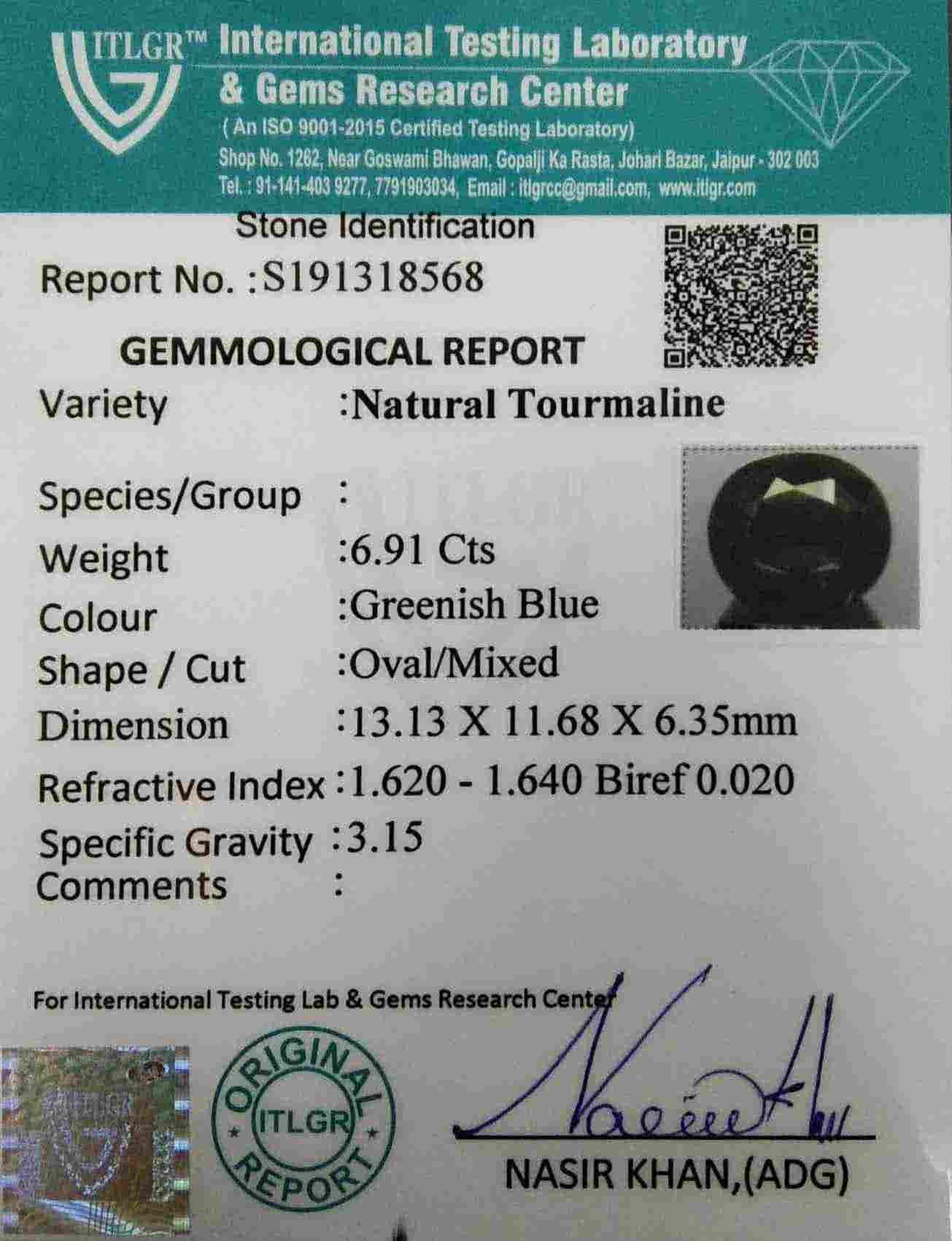 Tourmaline - 6.91 Carat