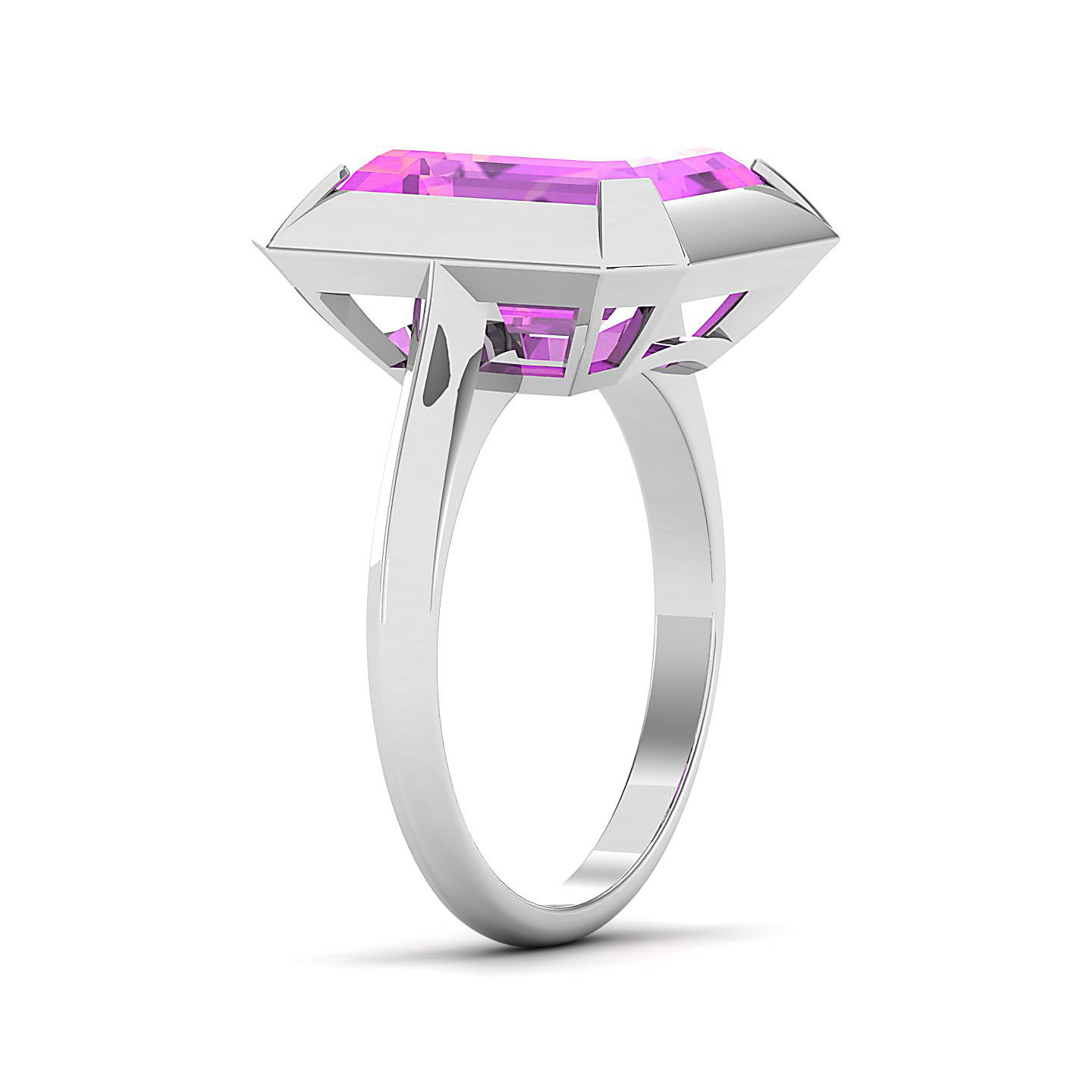 Twilight Blossom Pink Sapphire Ring