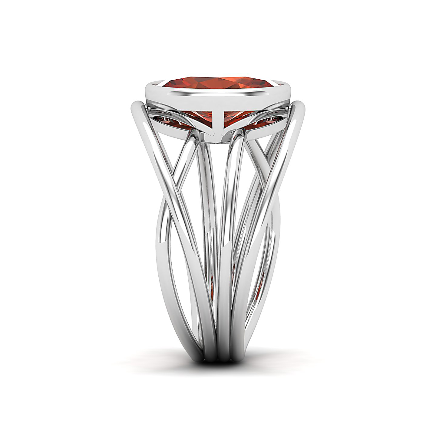 Twirling Hessonite Gold Ring