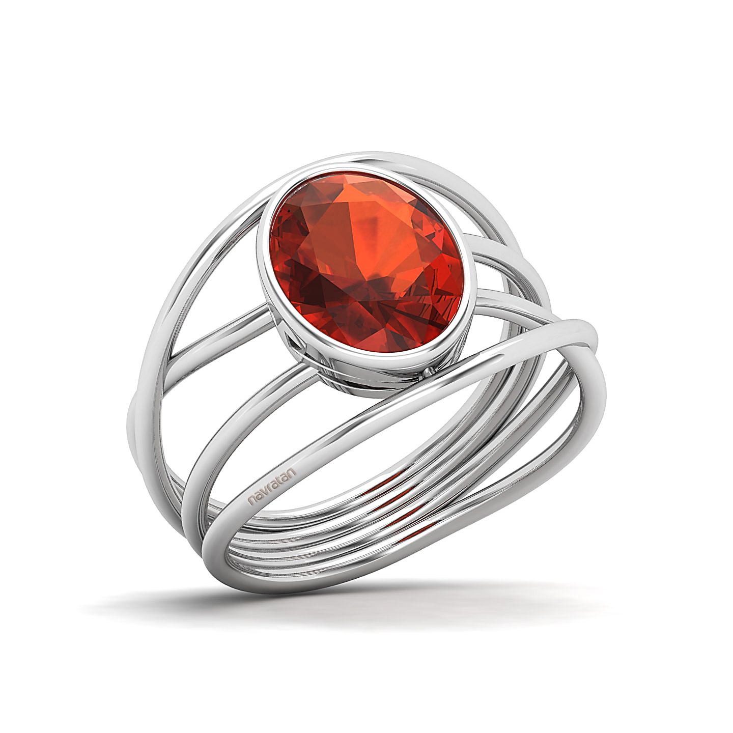 Twirling Hessonite Gold Ring