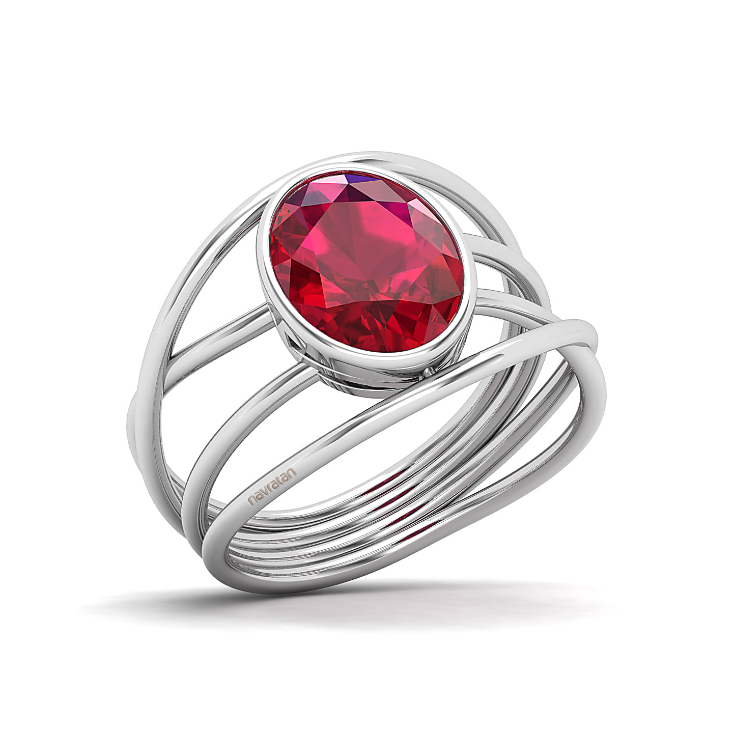 Twirling Ruby Gold Ring