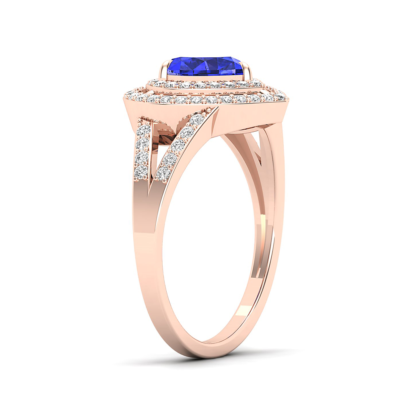 The Heartbeat Split Shank Tanzanite Ring