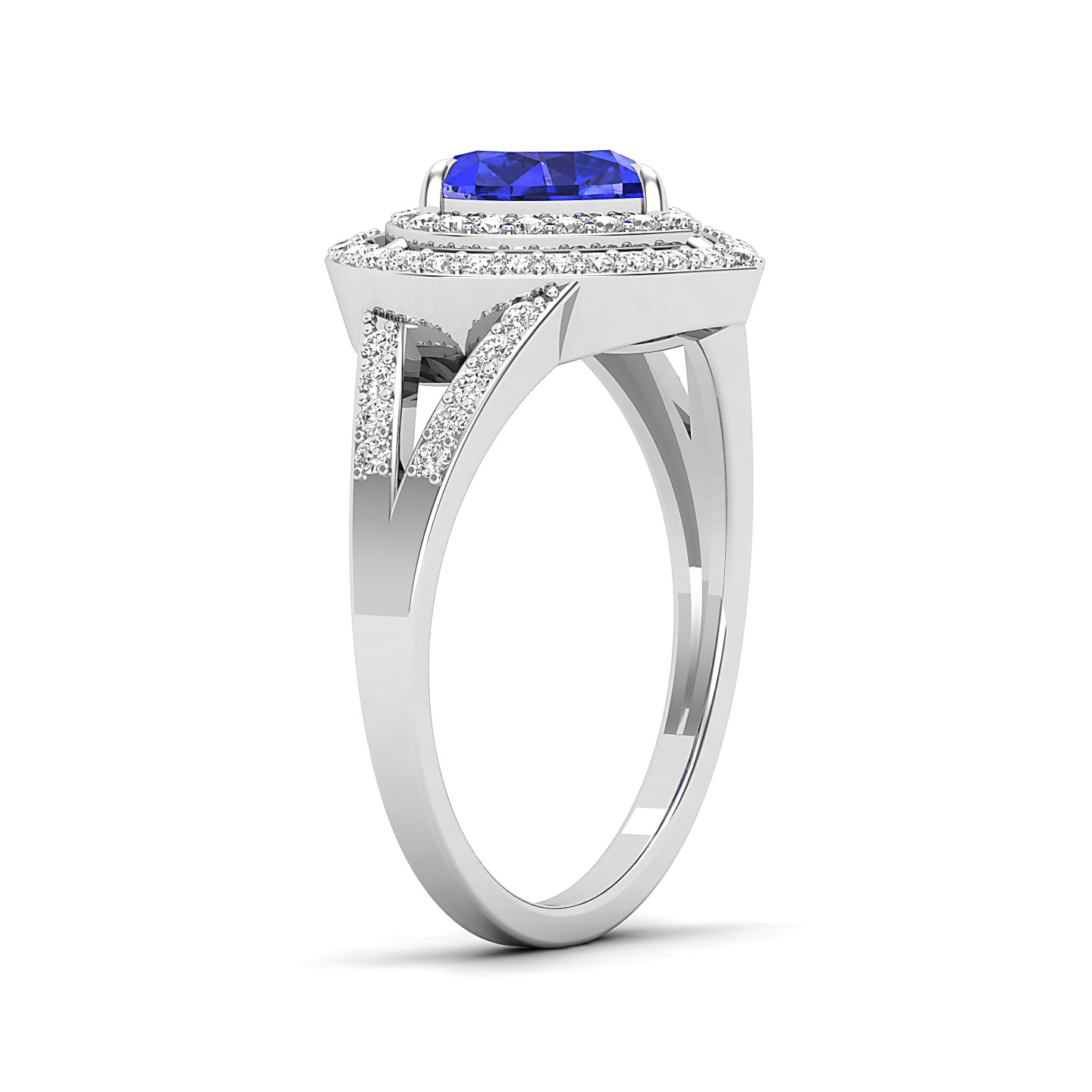 The Heartbeat Split Shank Tanzanite Ring