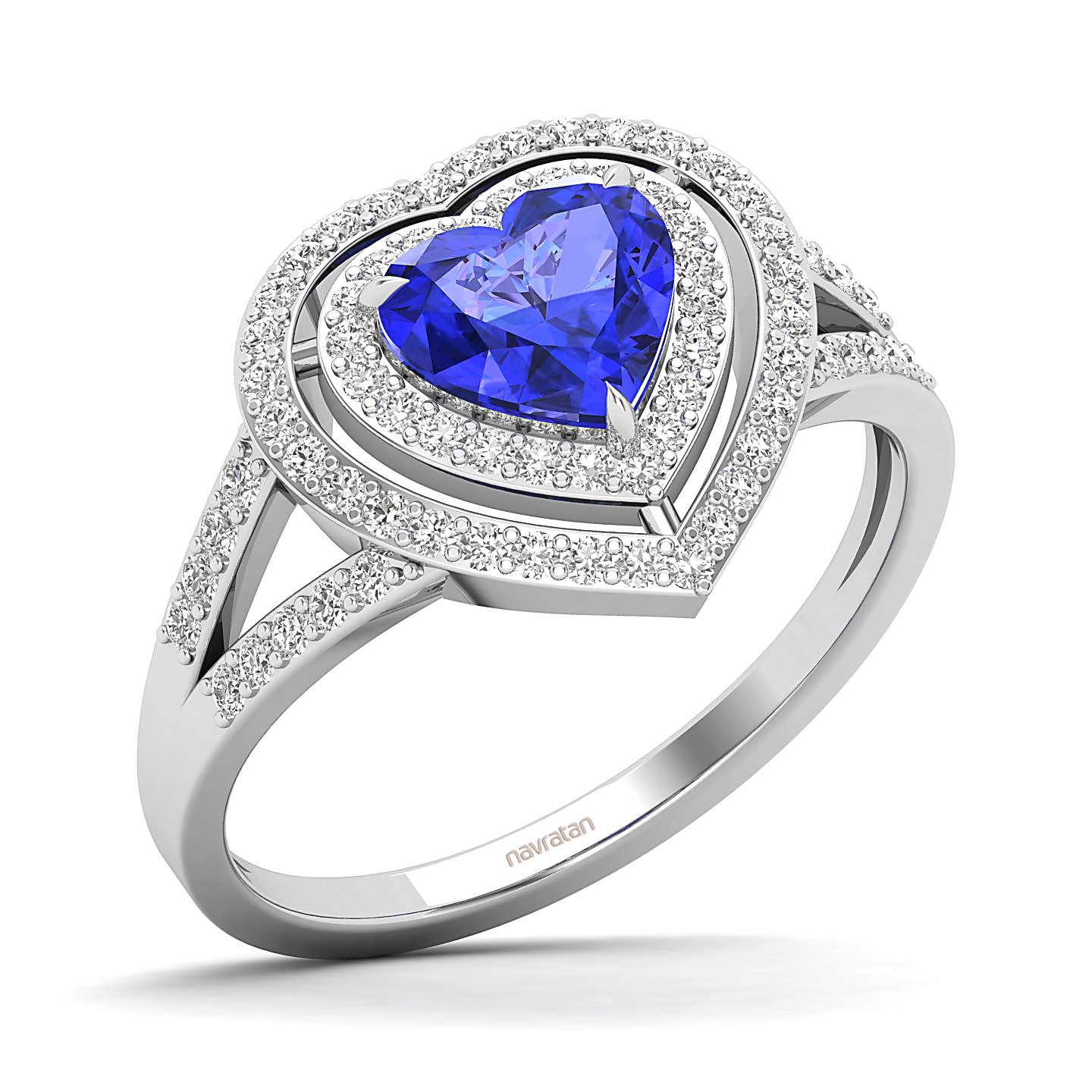 The Heartbeat Split Shank Tanzanite Ring