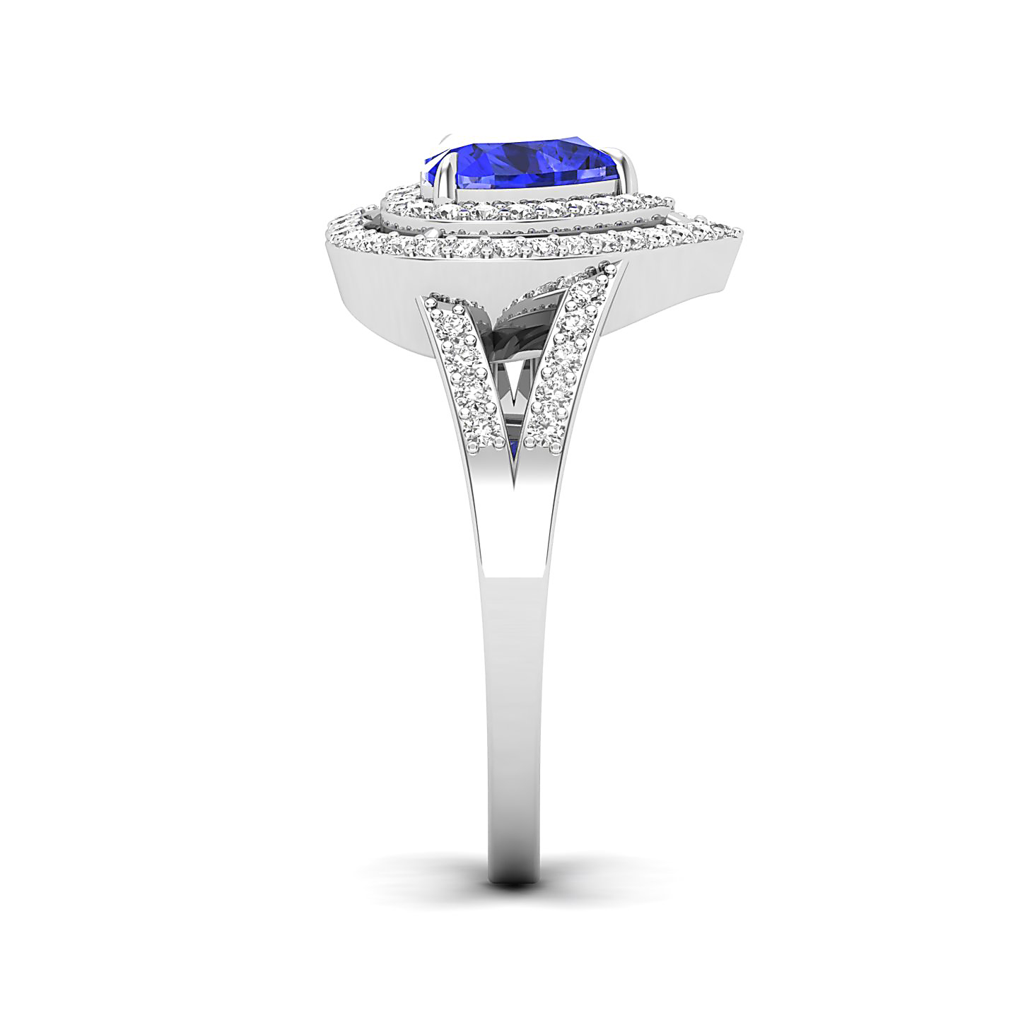 The Heartbeat Split Shank Tanzanite Ring