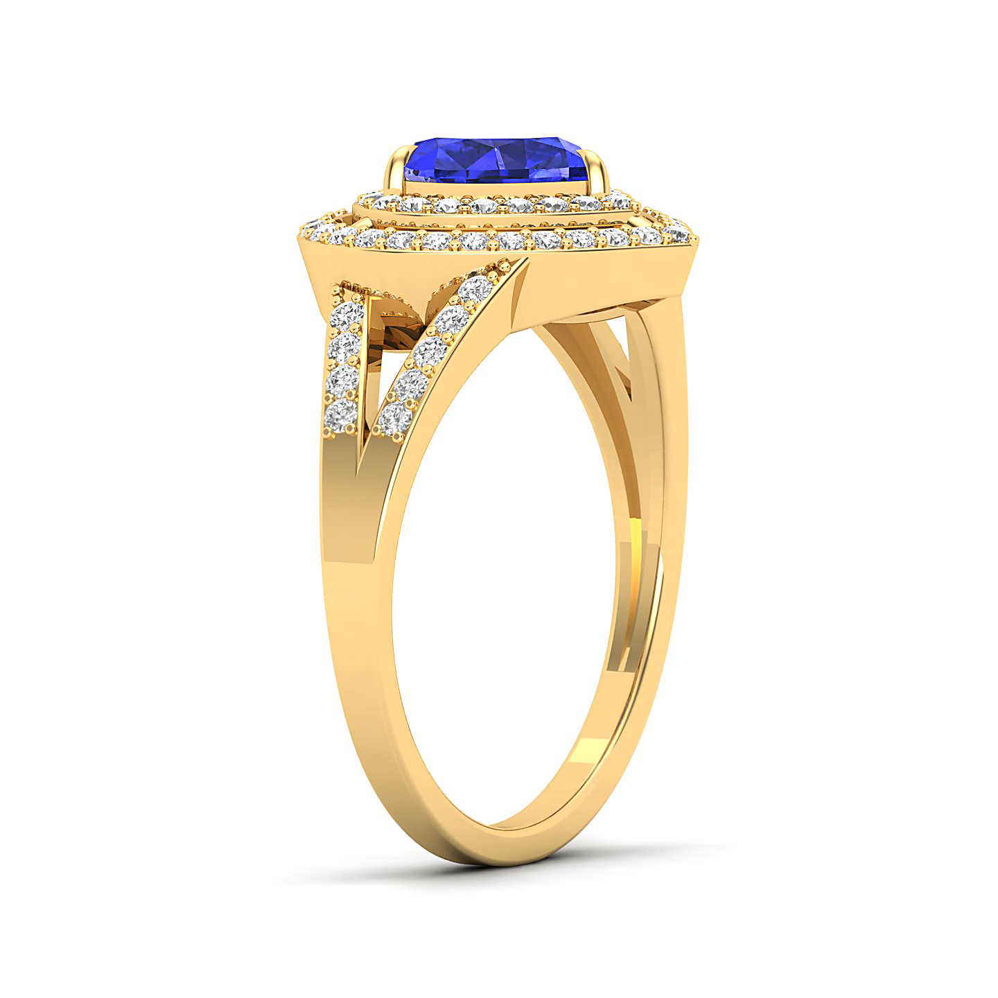 The Heartbeat Split Shank Tanzanite Ring