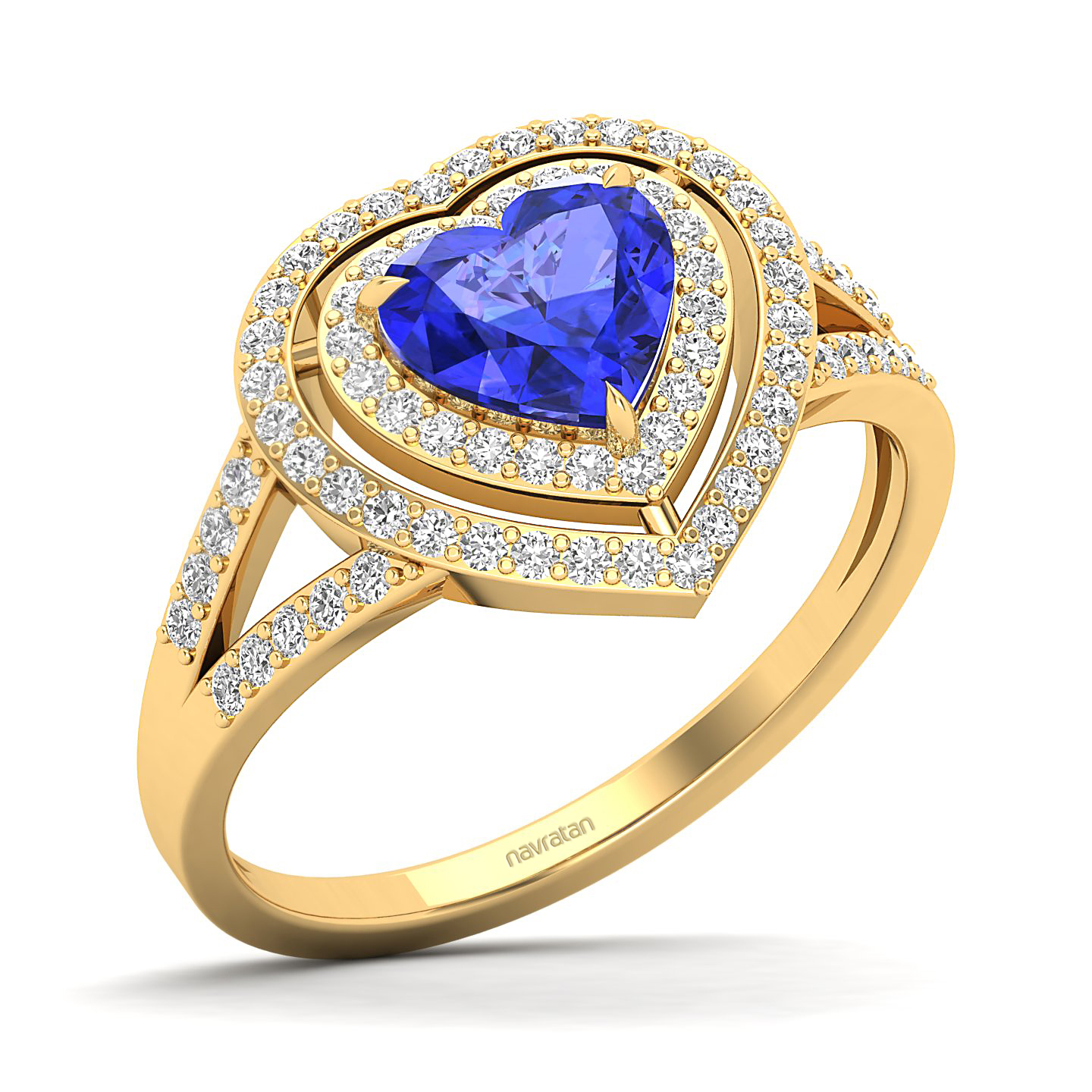 The Heartbeat Split Shank Tanzanite Ring