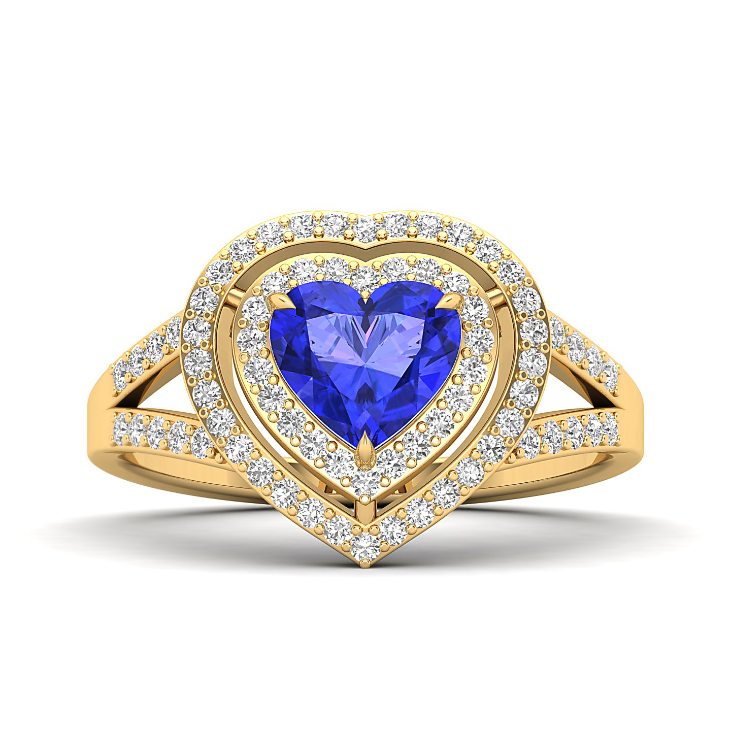 The Heartbeat Split Shank Tanzanite Ring
