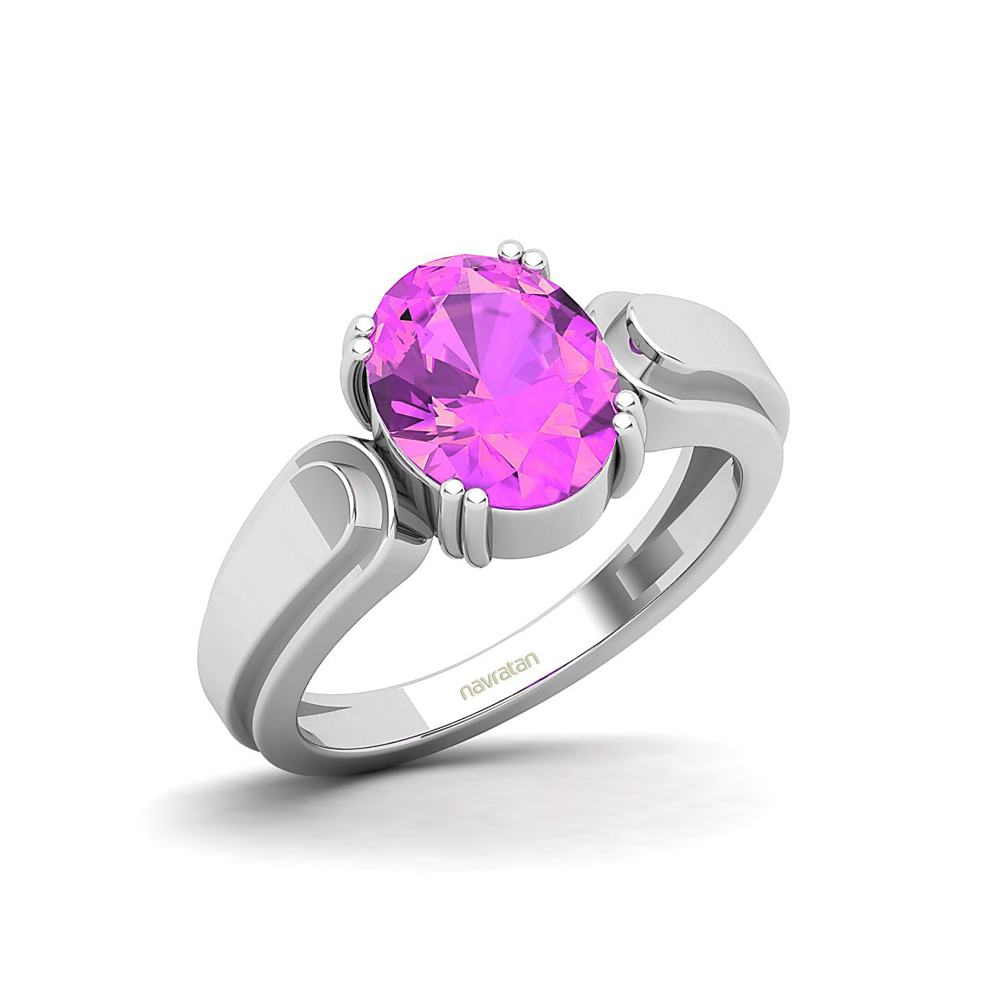 Velvet Dawn Double Prong Pink Sapphire Ring