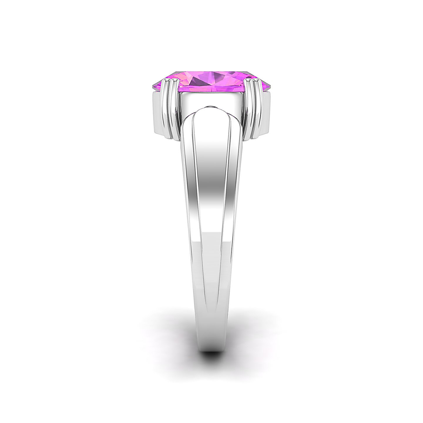 Velvet Dawn Double Prong Pink Sapphire Ring