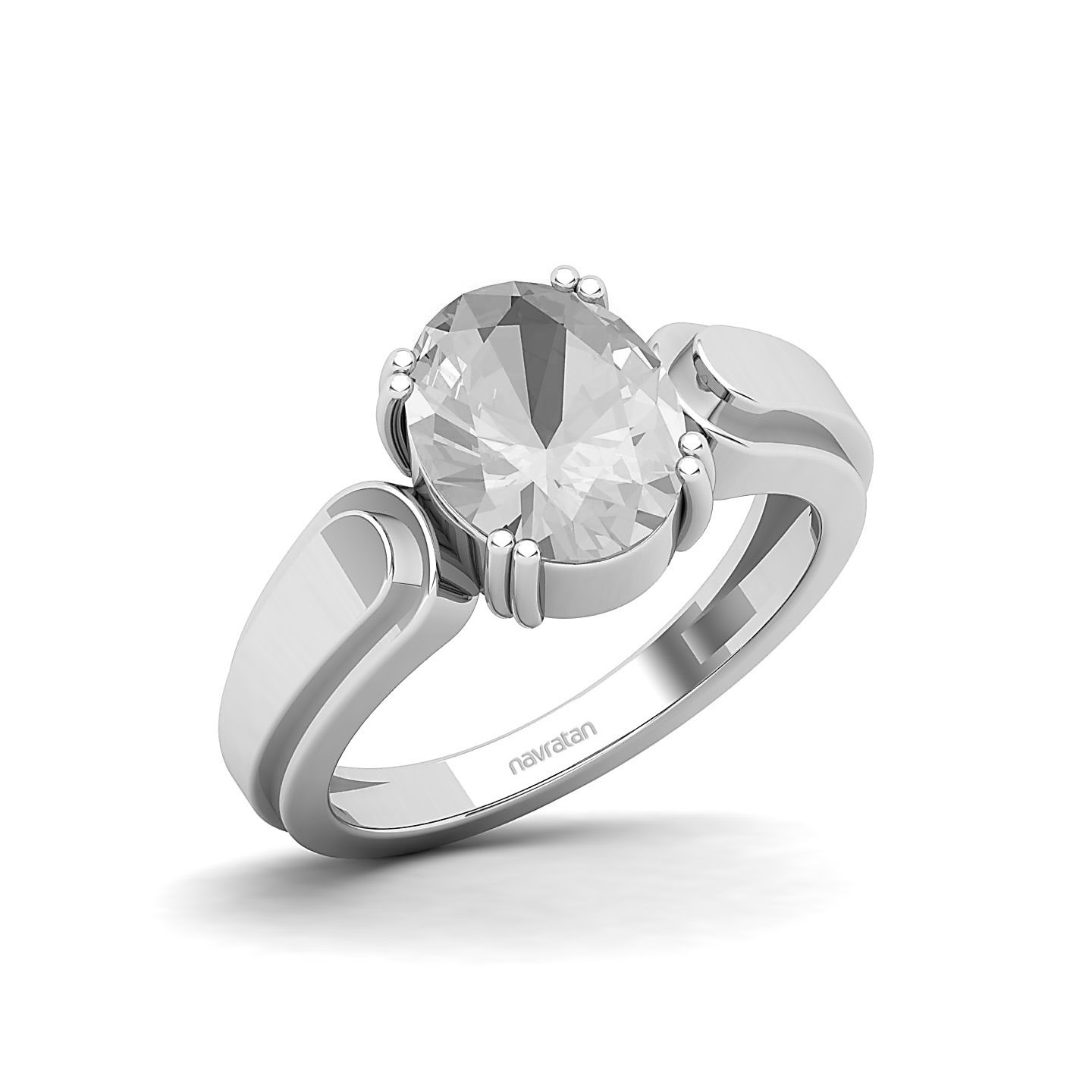 Velvet Dawn Double Prong White Sapphire Ring