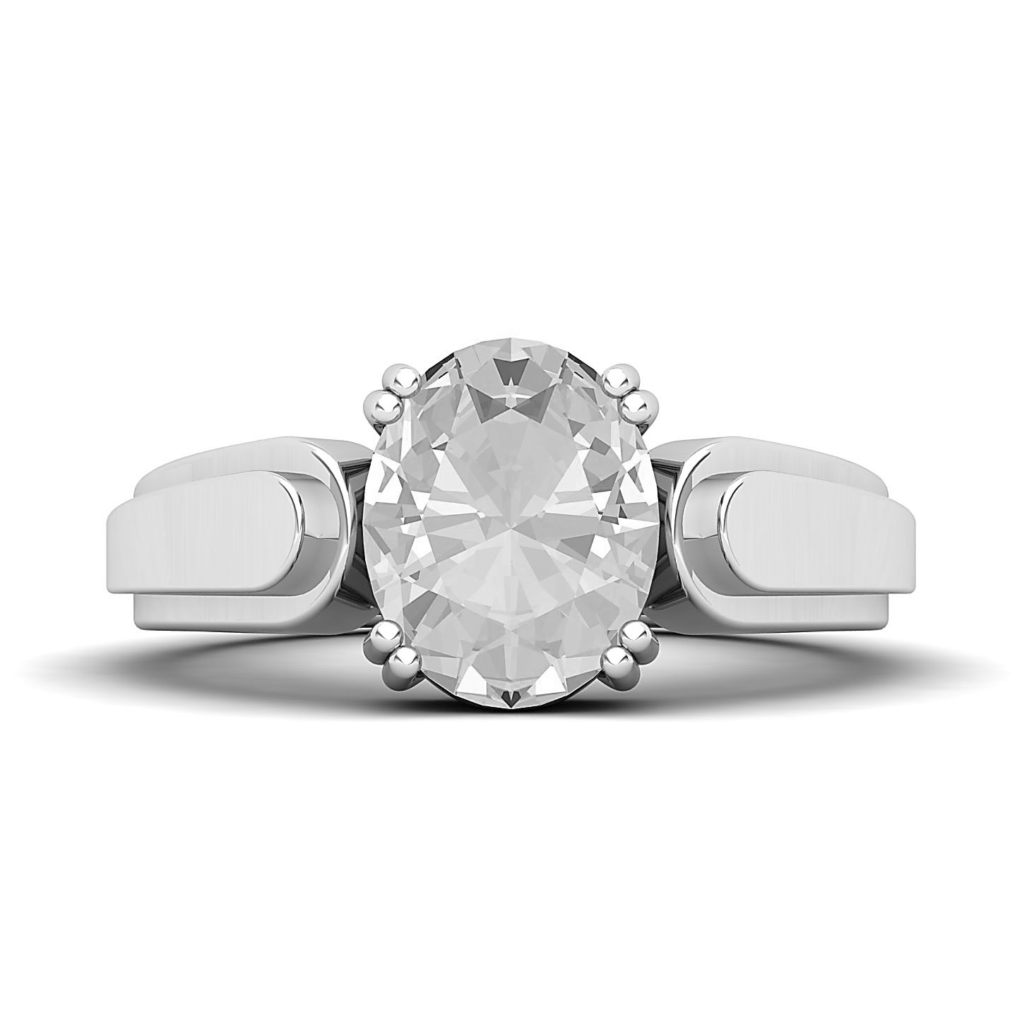 Velvet Dawn Double Prong White Sapphire Ring