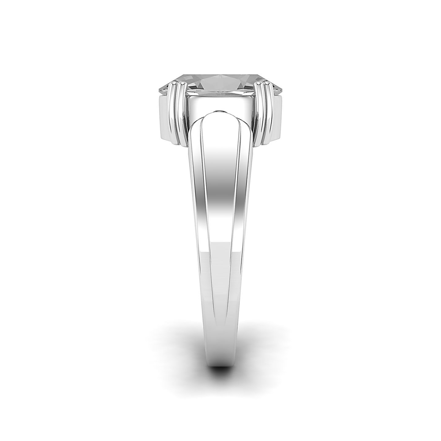 Velvet Dawn Double Prong White Sapphire Ring