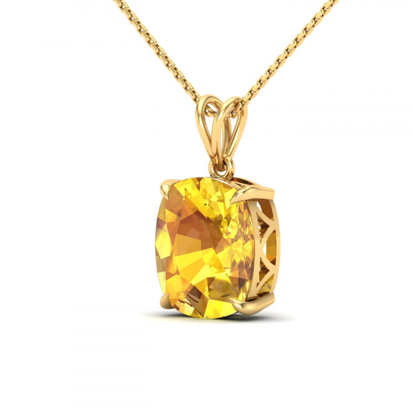 Virtue of Grace Yellow Sapphire Pendant Necklace