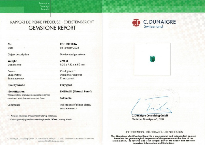 Vivid Green Colombian Emerald - 2.91 Carat