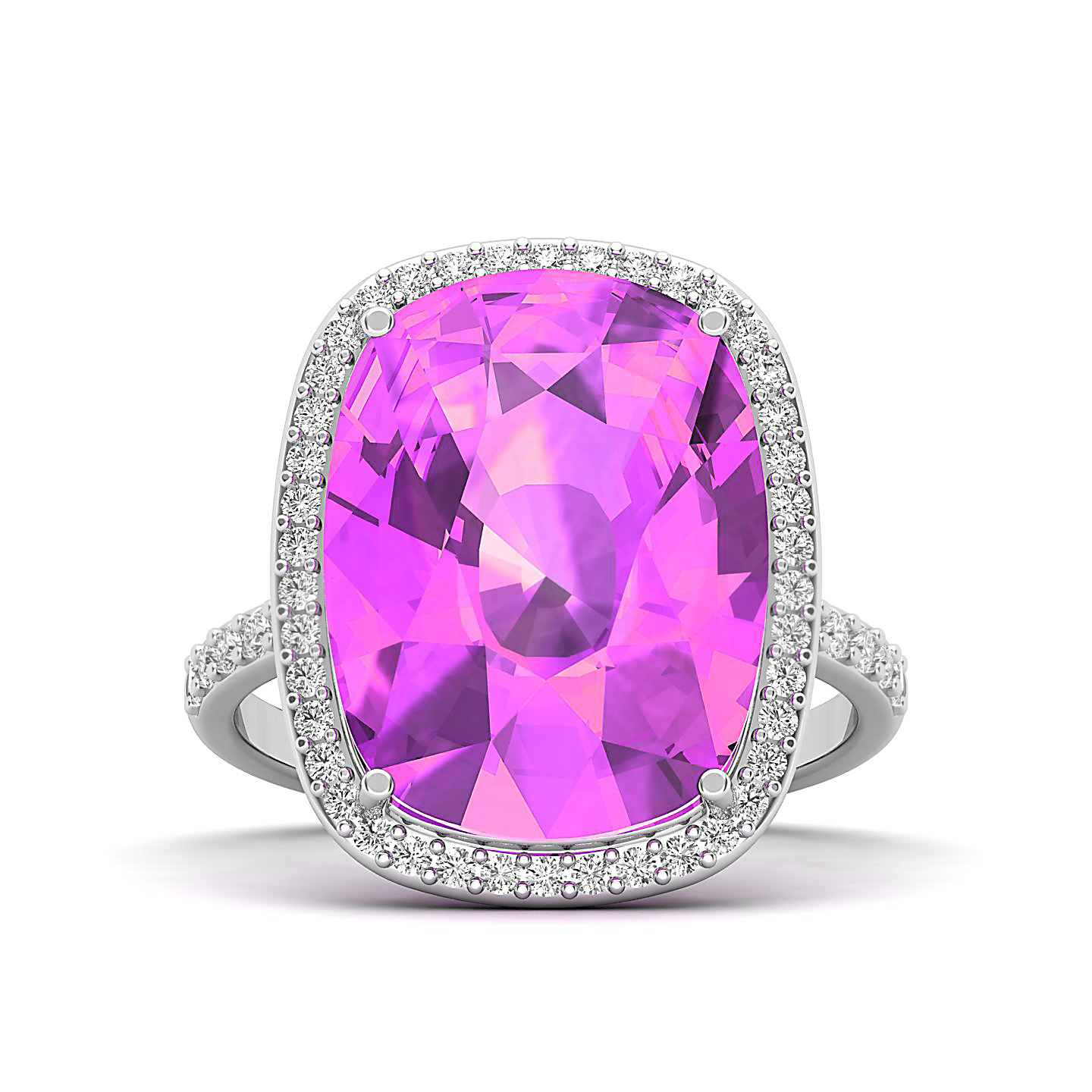 Whimsical Glow Pink sapphire ring