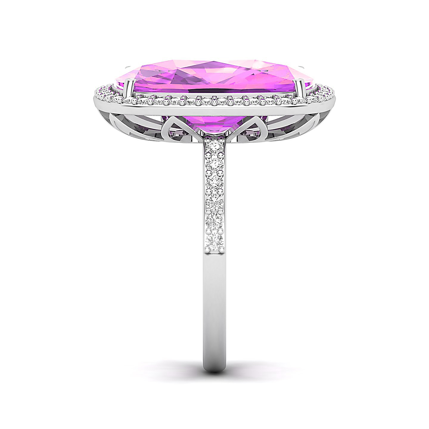 Whimsical Glow Pink sapphire ring