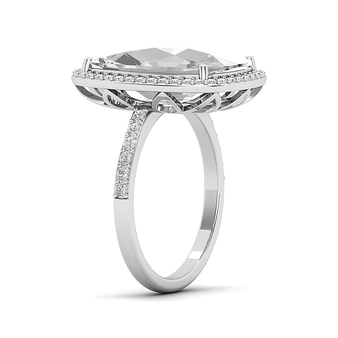 Whimsical Glow White sapphire ring