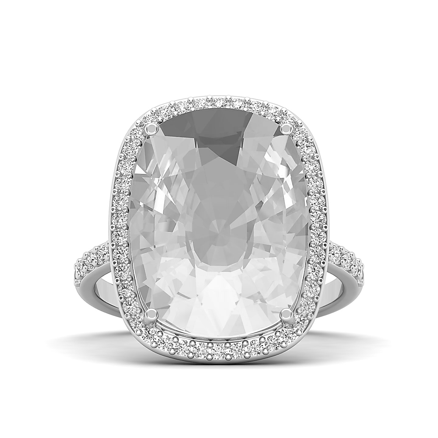 Whimsical Glow White sapphire ring