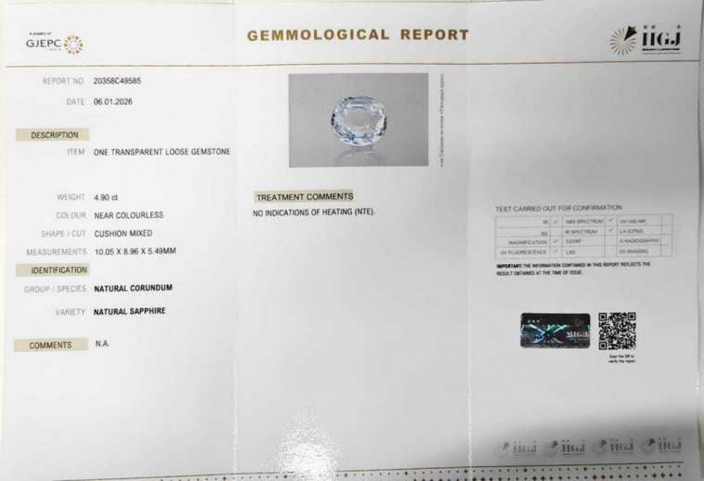 White Sapphire -  4.9 Carat