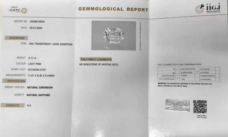 White Sapphire -  6.17 Carat