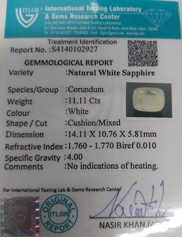 White Sapphire - 11.11 Carat