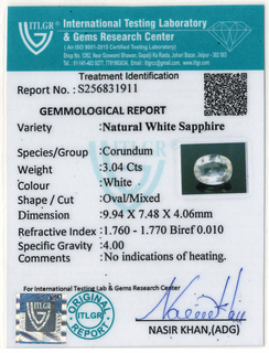 White Sapphire - 3.04 Carat
