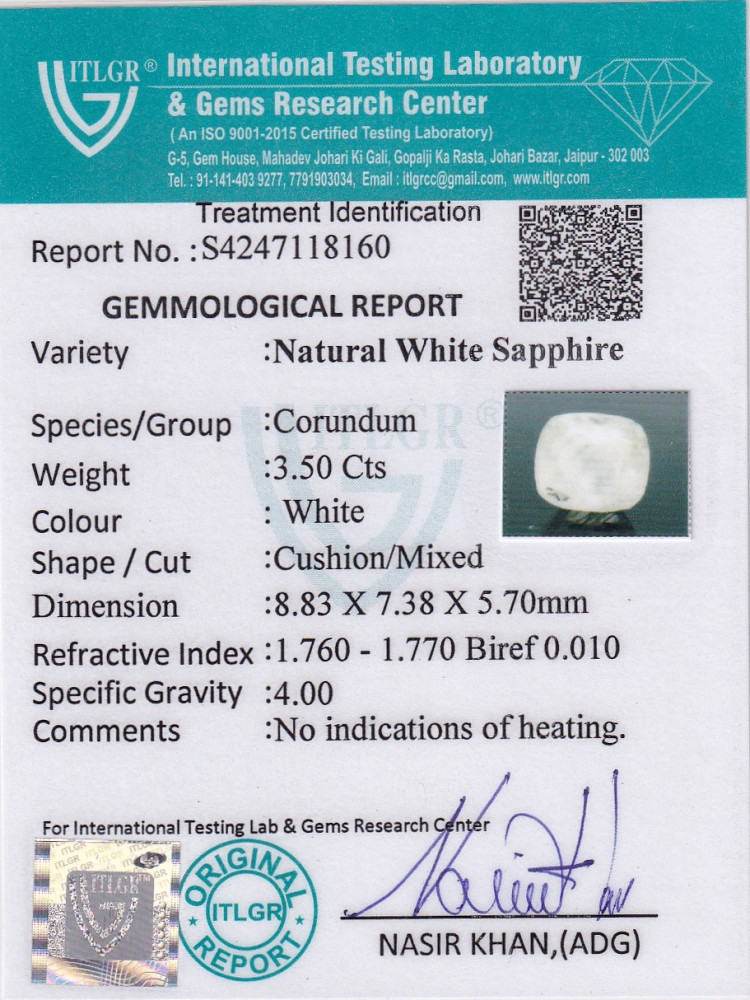 White Sapphire - 3.5 Carat