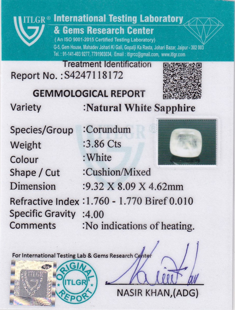 White Sapphire - 3.86 Carat