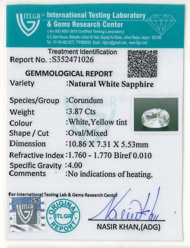 White Sapphire - 3.87 Carat