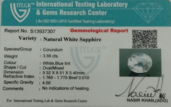 White Sapphire - 3.88 Carat