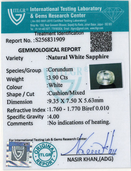 White Sapphire - 3.9 Carat