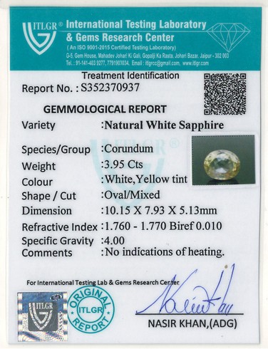 White Sapphire - 3.95 Carat