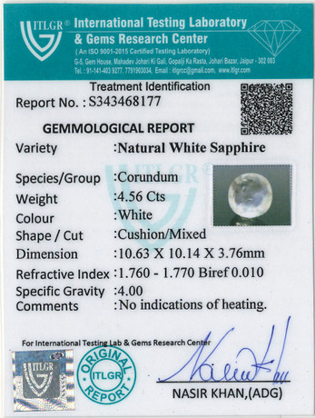 White Sapphire - 4.56 Carat
