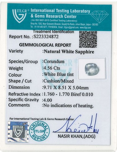 White Sapphire - 4.56 Carat