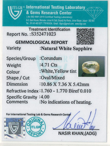 White Sapphire - 4.71 Carat