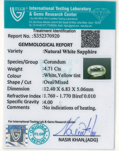 White Sapphire - 4.71 Carat
