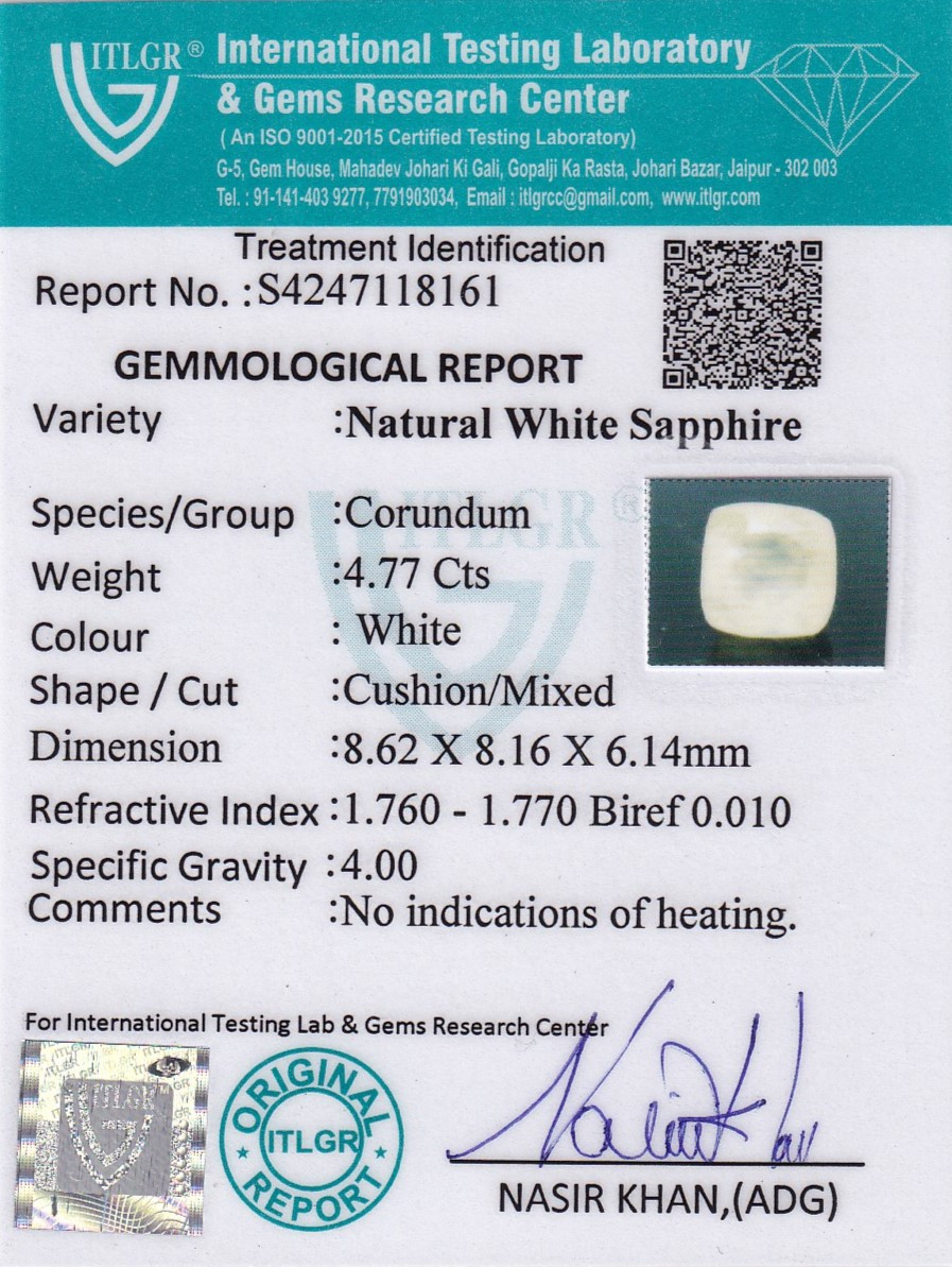 White Sapphire - 4.77 Carat