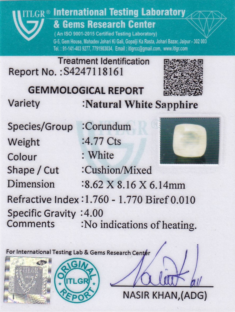White Sapphire - 4.77 Carat