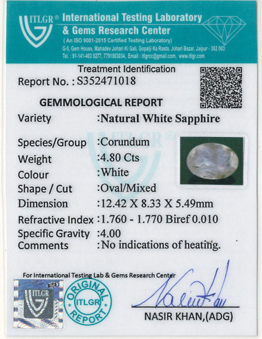 White Sapphire - 4.8 Carat