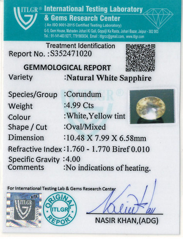 White Sapphire - 4.99 Carat