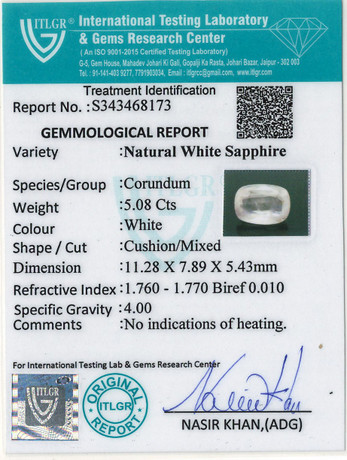 White Sapphire - 5.08 Carat